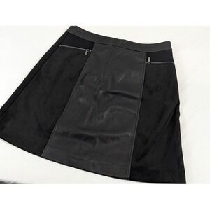 Karl Lagerfeld Skirt Black Size 6 Womans Mix Media Viscosa Modern‎ Paris